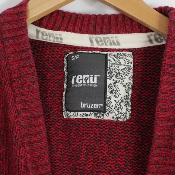 University of Guelph Women's Small Cotton Button Down Red Cardigan with Logo - Picture 2 of 7